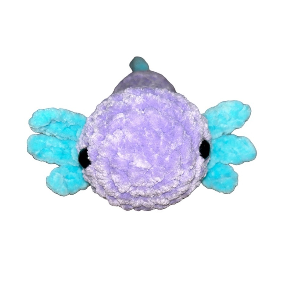 Crochet Axolotl Plush Amigurumi 8” X 4”